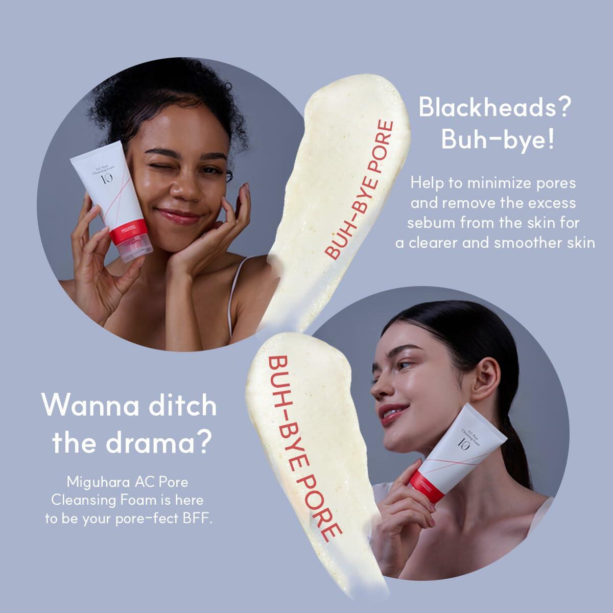 MIGUHARA A.C Pore Cleansing Foam Korean Skincare Face Wash 120ml 4.05oz