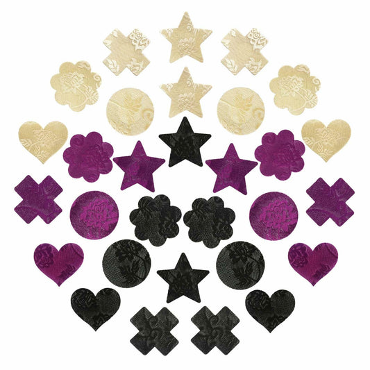 JROZXF Lace Nipple Pasties Adhesive Disposable Bra Covers 15 Pairs Size 3.2inch