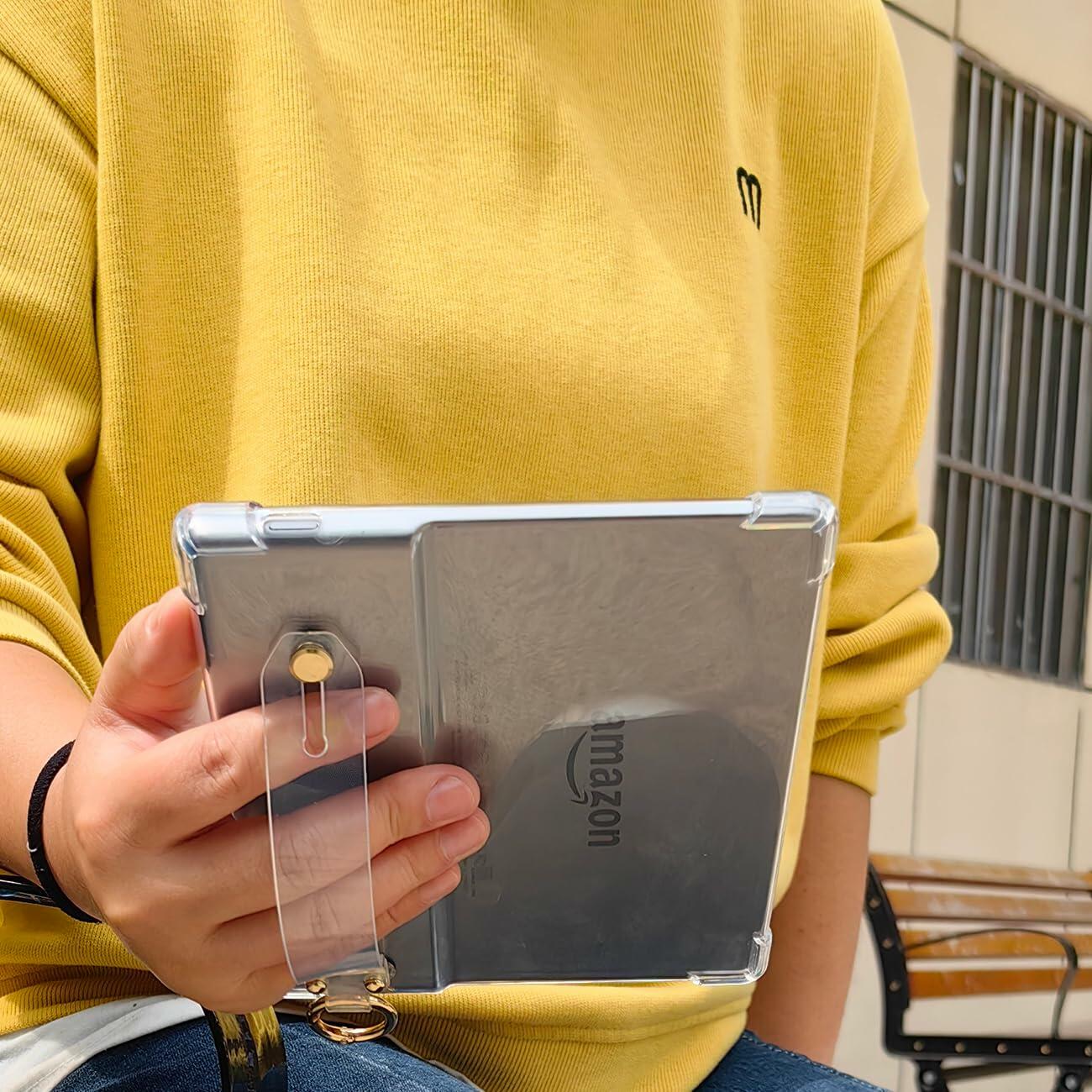 UMUBUHOMS Clear Silicone Case Hand Strap for 7 Inch Kindle Oasis 9th/10th Gen