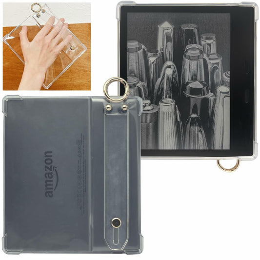 UMUBUHOMS Clear Silicone Case Hand Strap for 7 Inch Kindle Oasis 9th/10th Gen