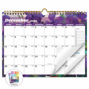 XISIDO 18-Month Wall Calendar 2025-2026 11x8.5 Flower Julian Dates
