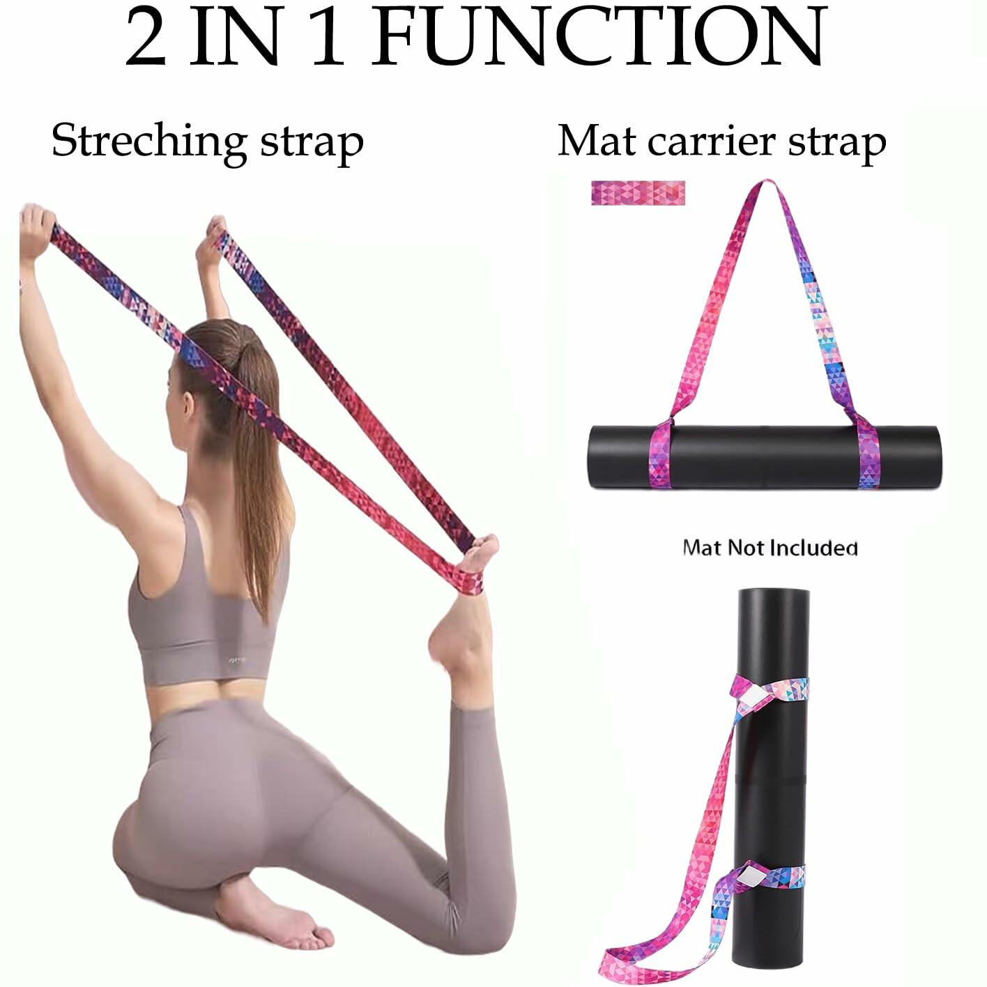 Baestappy Professional Yoga Mat Strap Colorful Cotton Carrying & Stretching