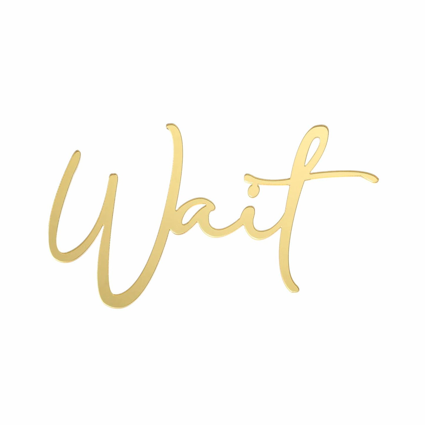 We Can Bearly Wait Gold Acrylic Cake Charm Baby Shower Gender Reveal