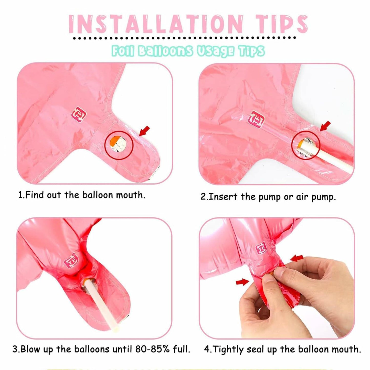 Pink Bow 1st Birthday Balloons Kit Girls Party Supplies Foil Latex Decor