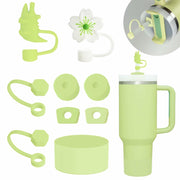 9PCS Stanley Cup Accessories Set Spill Stopper Straw Cover Boot Citron