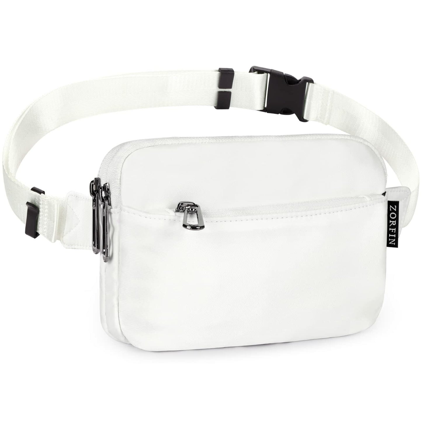 ZORFIN Fanny Pack Crossbody Belt Bag Adjustable Strap Camo Black One Size