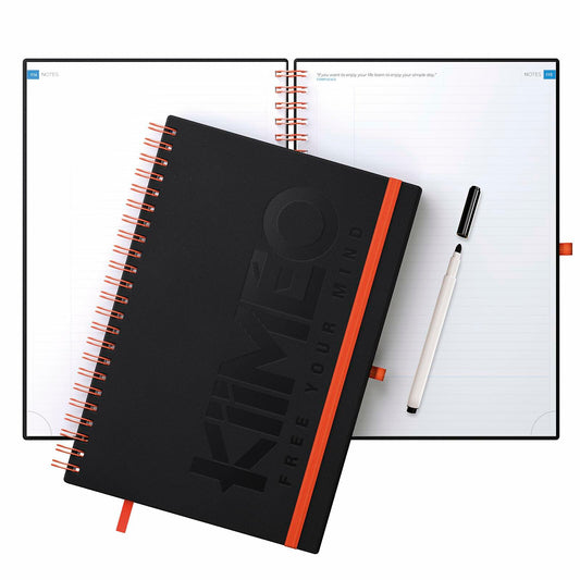 KIIMEO Premium Notebook B5 140 Pages 1 Erasable Page Felt-tip Pen Included