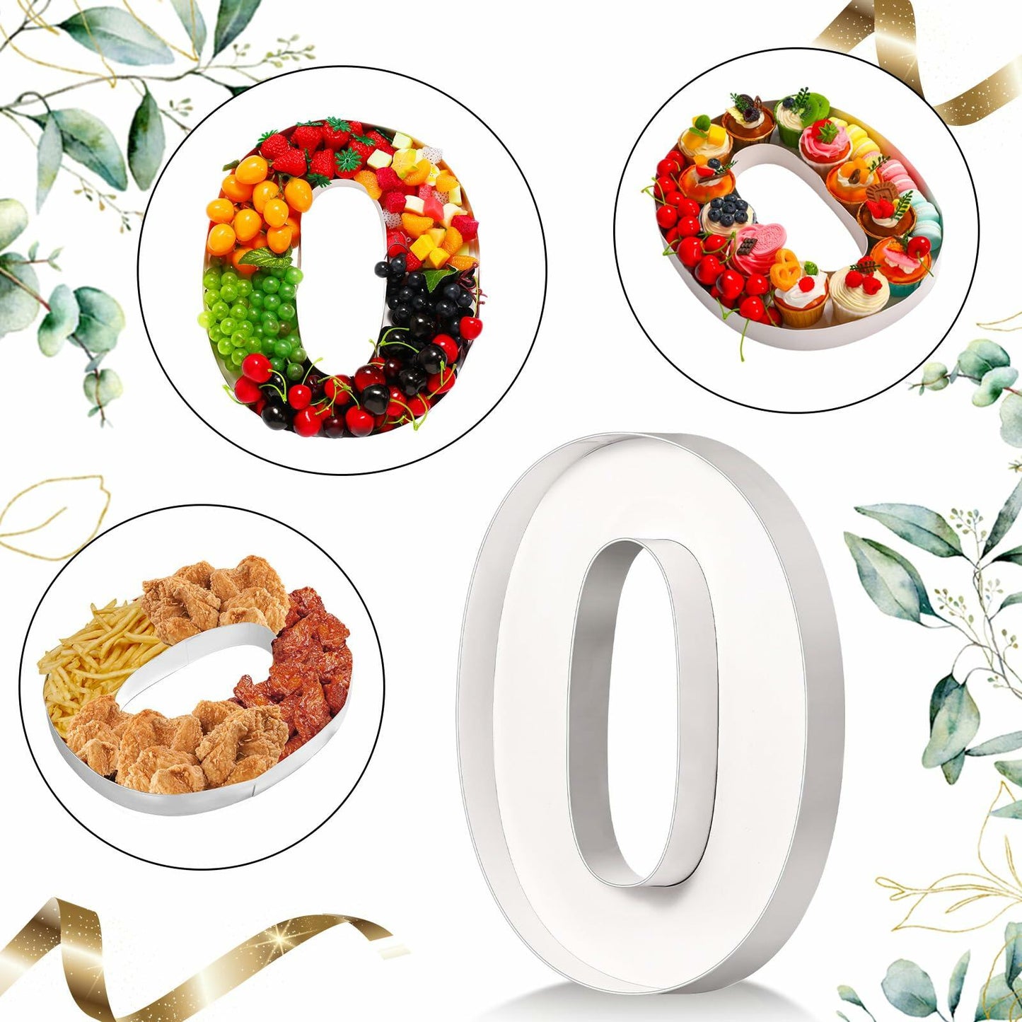 Mifoci 13.7" Cardboard Number 0 Photo Booth Prop White Birthday