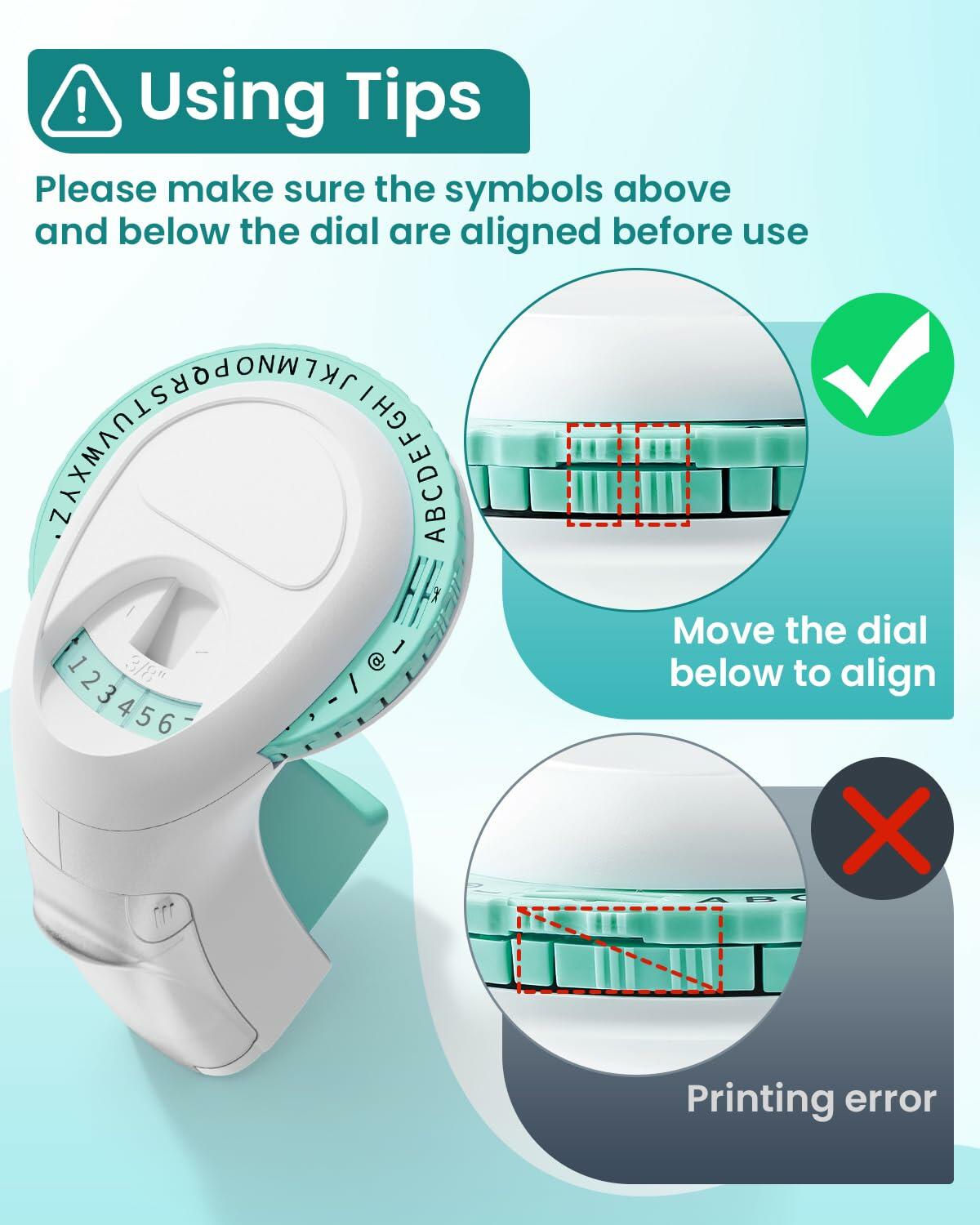 Label KINGDOM Pink Omega S Embossing Label Maker with 10 Rolls Tape