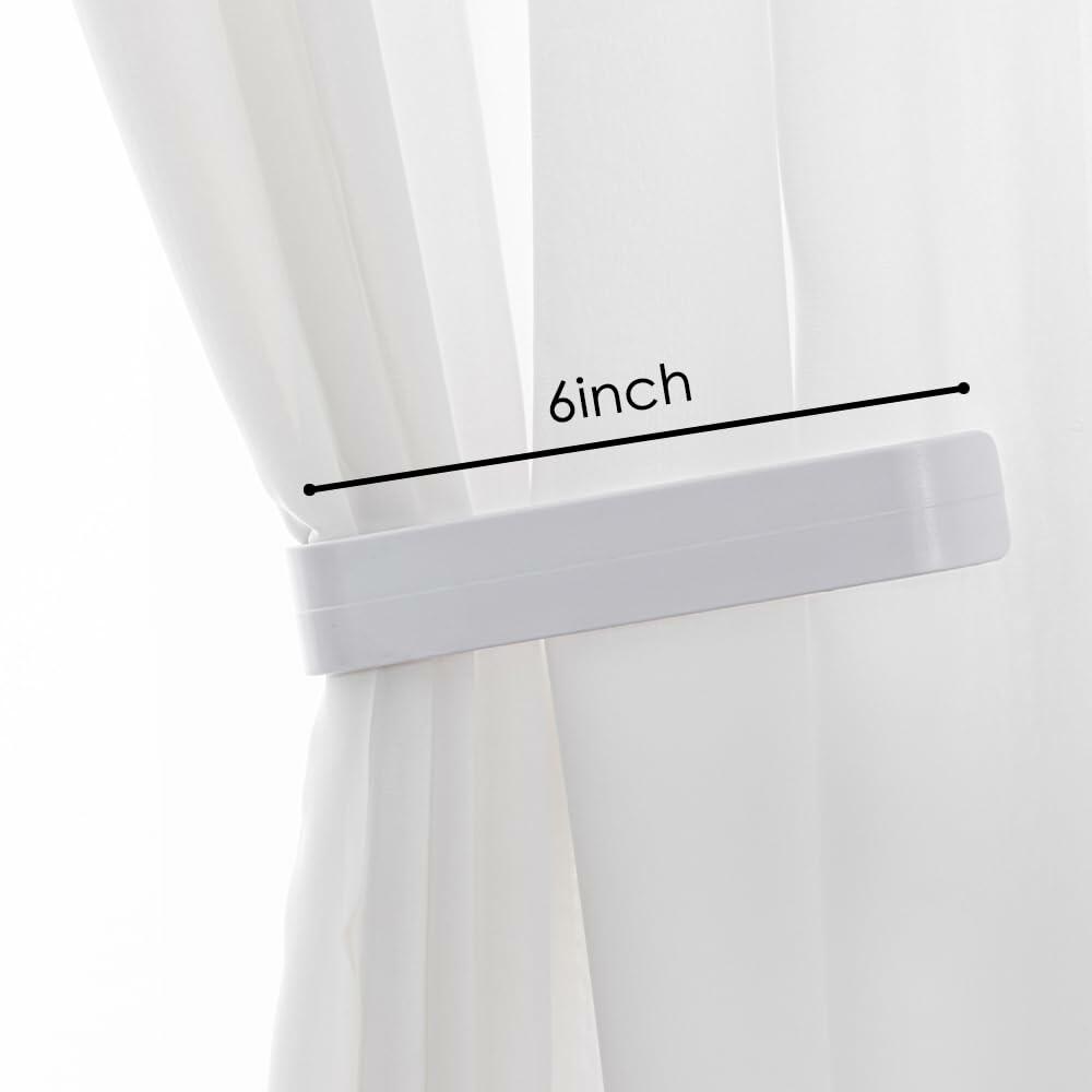 XBYZWM Plastic White Self Adhesive Curtain Holdbacks Drapery Tiebacks 2pcs