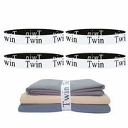 Yermivie 4 Pieces Bed Sheet Organizer Bands, Sheet Organizers and Storage Label