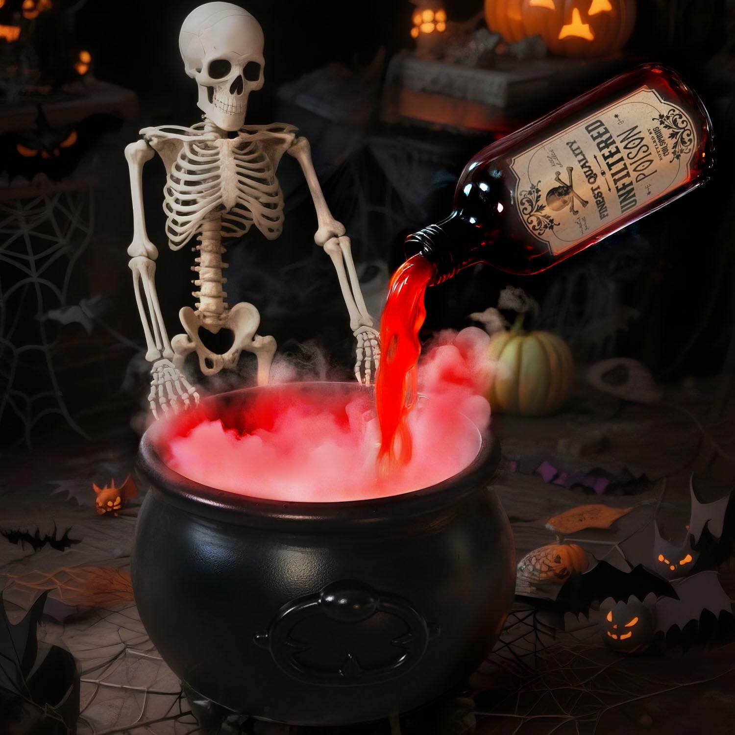UPLAVIE Ultrasonic Mist Maker Fogger Halloween Decoration Black Cauldron