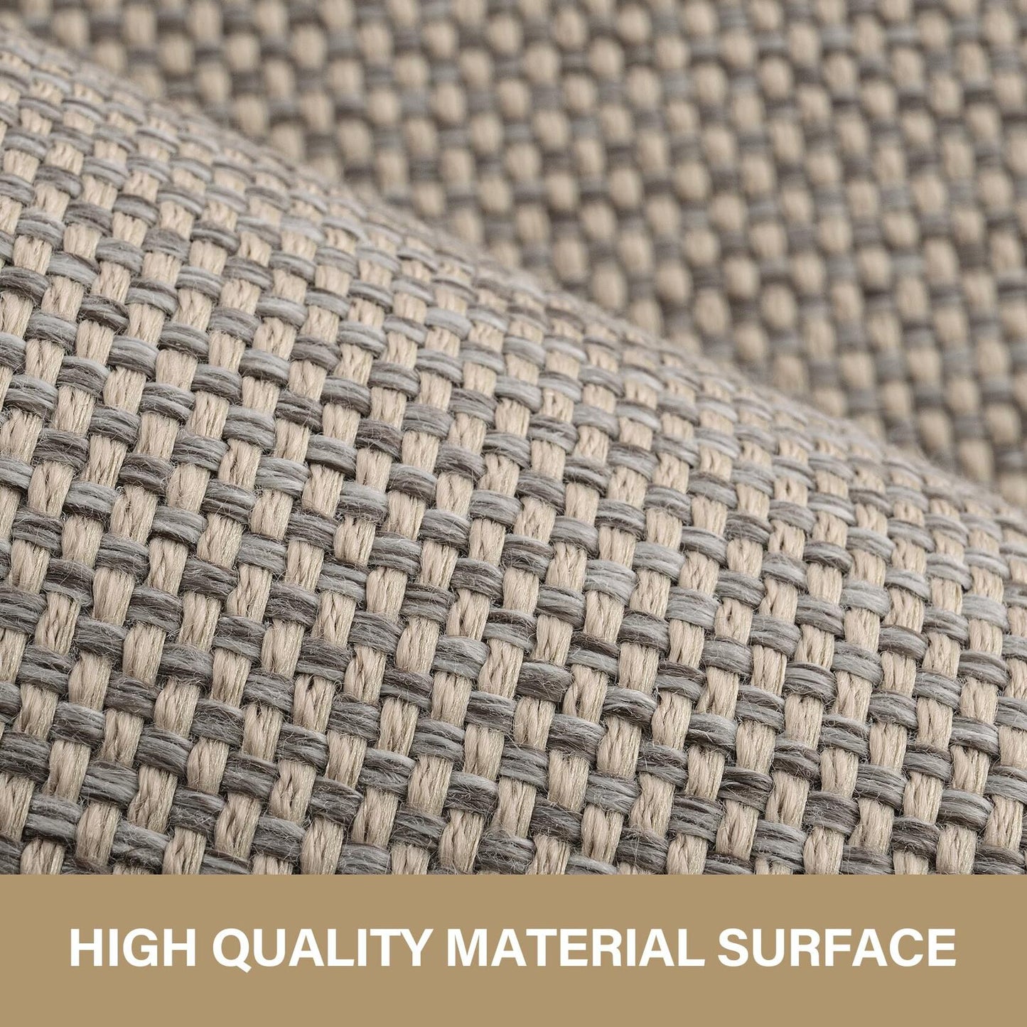 GRANNY SAYS Non-Slip Rubber Door Mat 17x47in Khaki Low Profile Runner