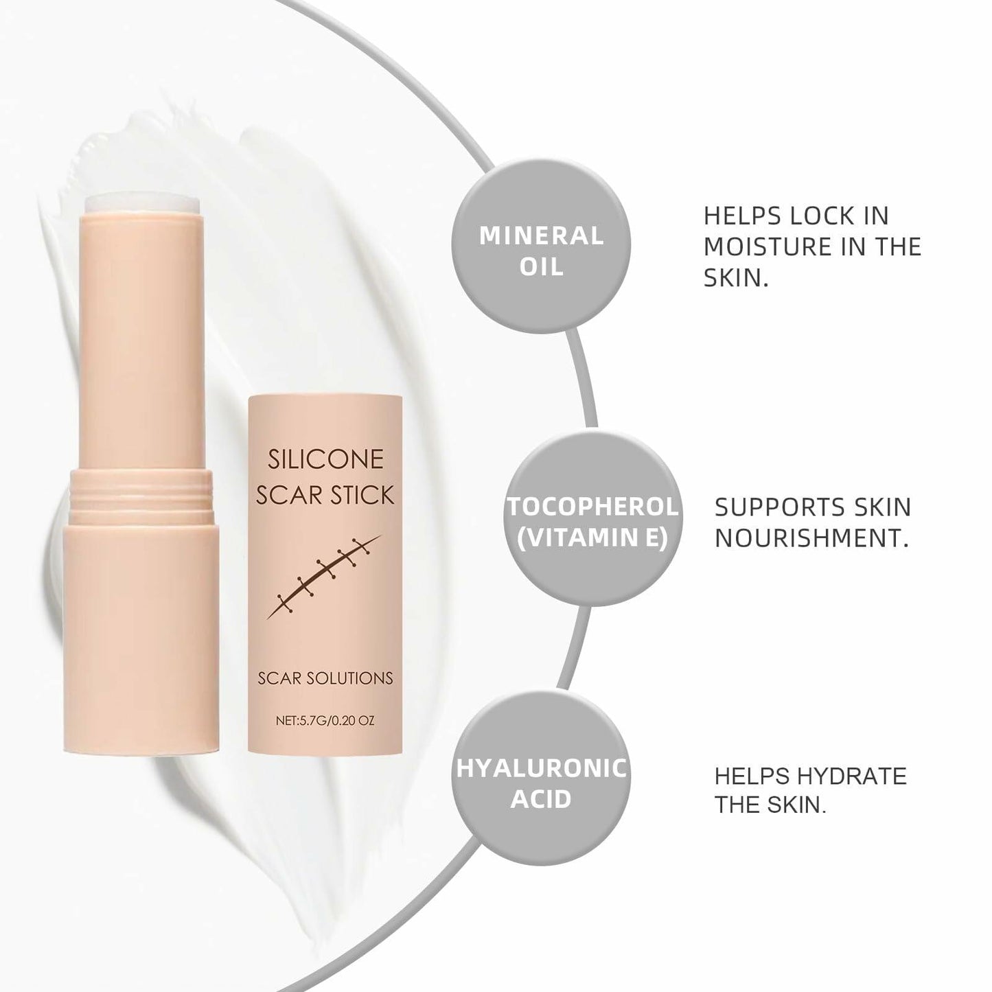 Generic 2PC Silicone Scar Stick 60% Silicone Face Body Moisturizing
