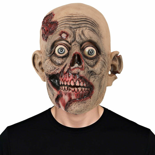 WEFONLLICOS Scary Zombie Latex Mask Halloween Horror Adult Men Beige One Size