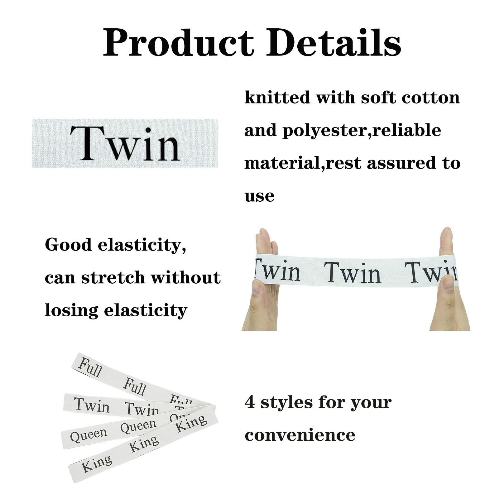 Yermivie 4 Pieces Bed Sheet Organizer Bands, Sheet Organizers and Storage Label