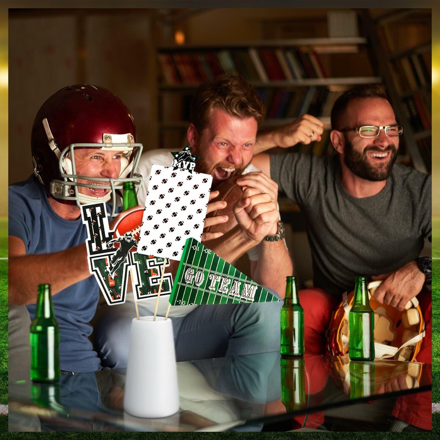 Weekgrat 30 PC Football Party Decorations Table Centerpiece 4x6 Photo Holders