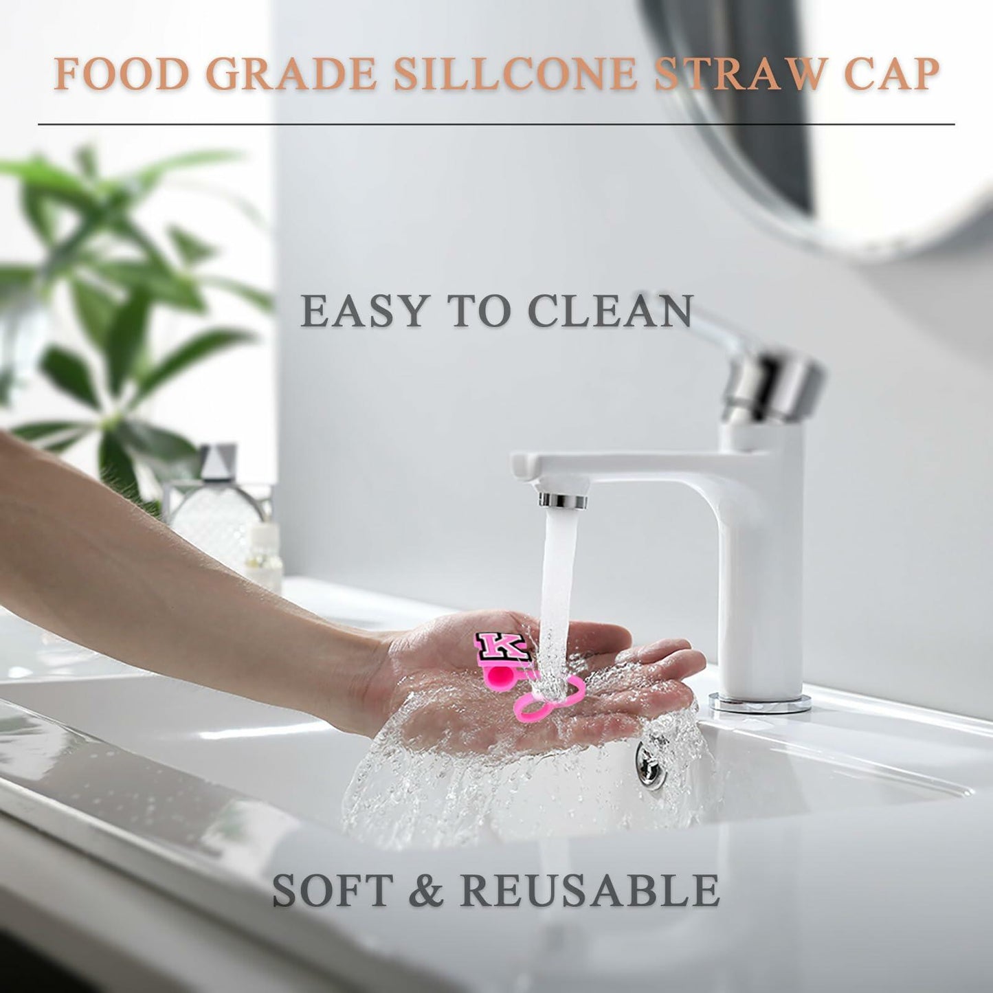 Stanley Cup Straw Covers 3-Pack with Personalized Initial Charms 30&40oz