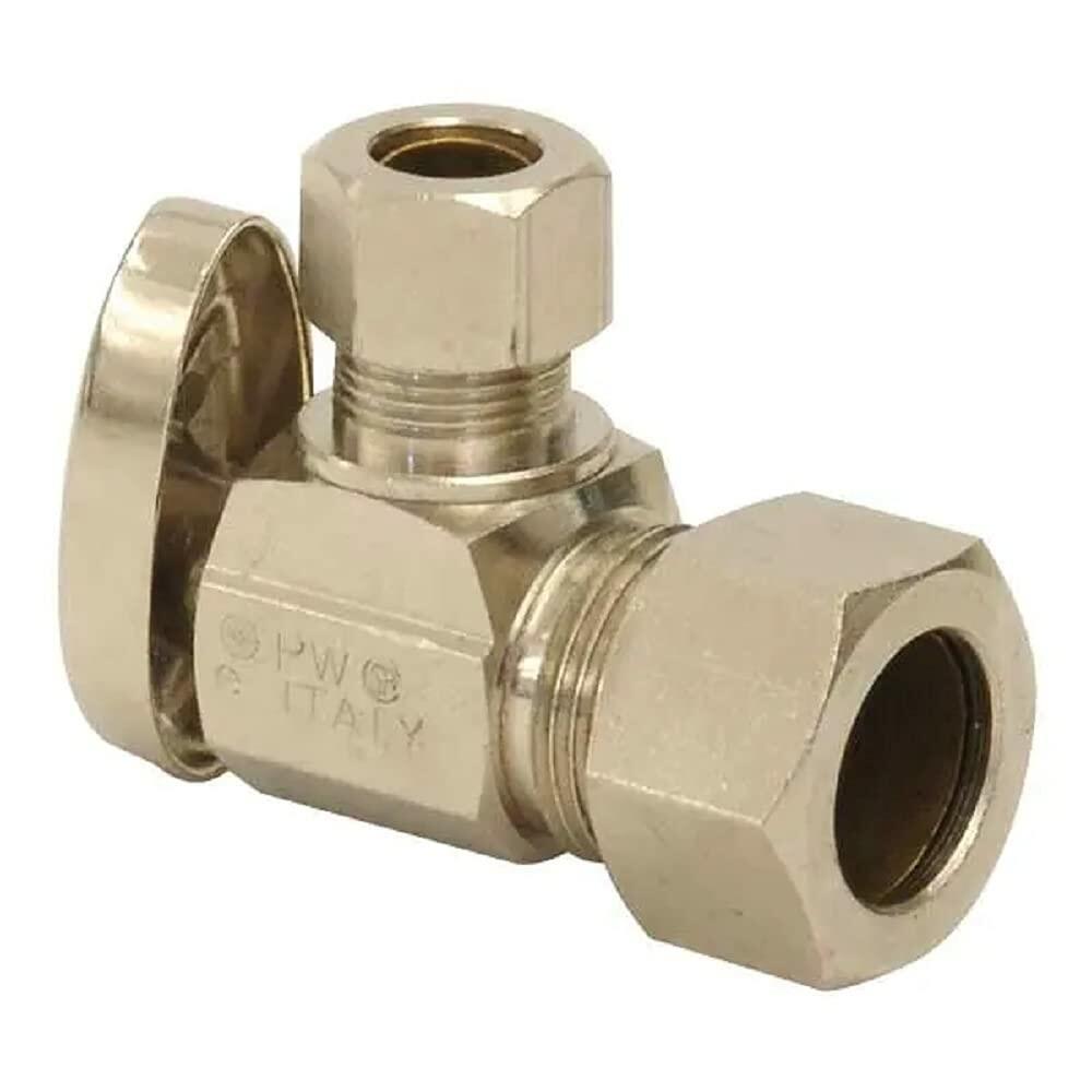 Uponor LF4410500 LF Brass Compression Angle Stop Valve for 1/2" PEX Bag of 10