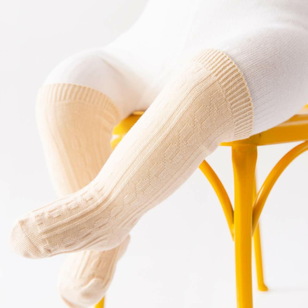 Zumou Toddler Knee High Socks Cable Knit Cotton Assorted 8-Pack Size 1-3T