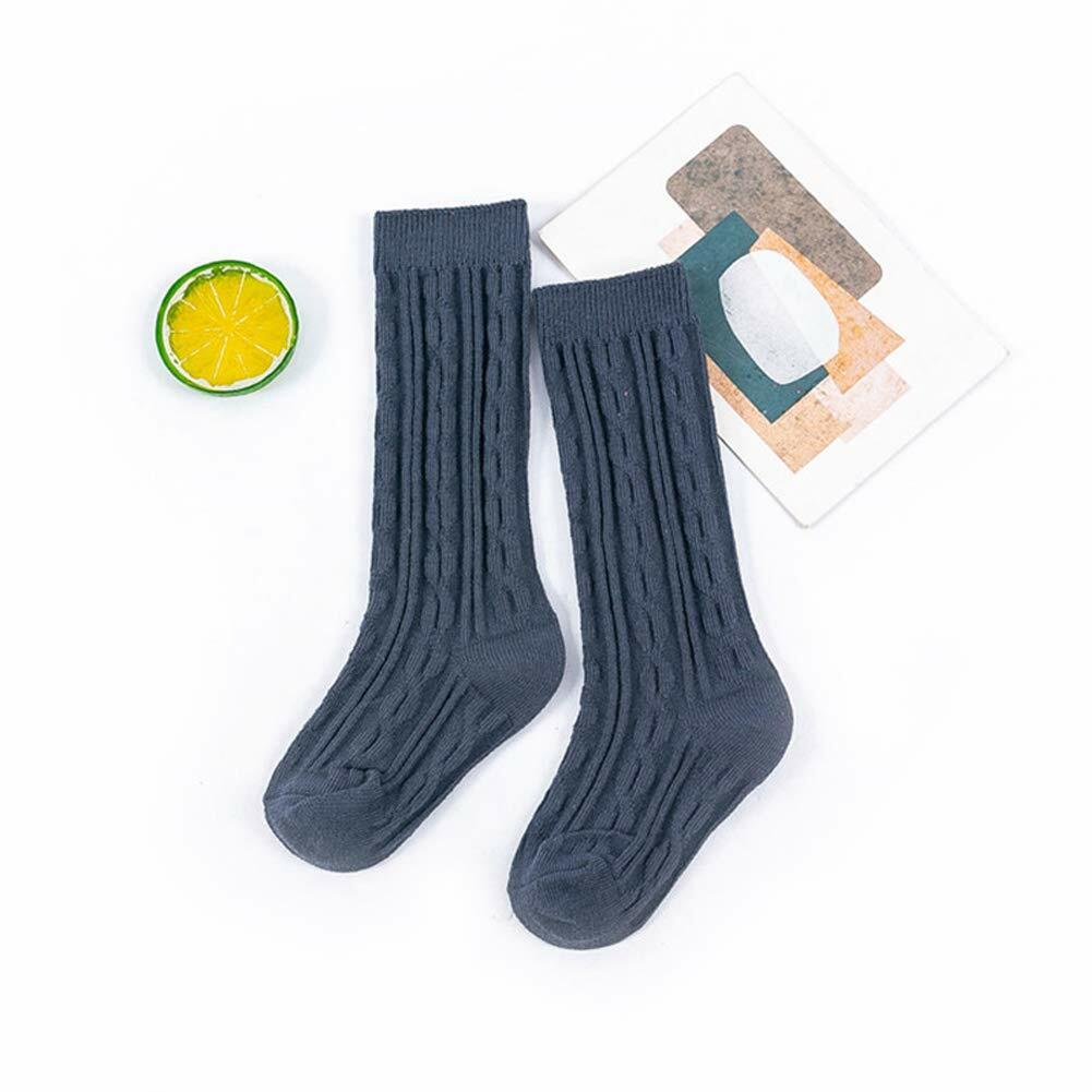 Zumou Toddler Knee High Socks Cable Knit Cotton Assorted 8-Pack Size 1-3T
