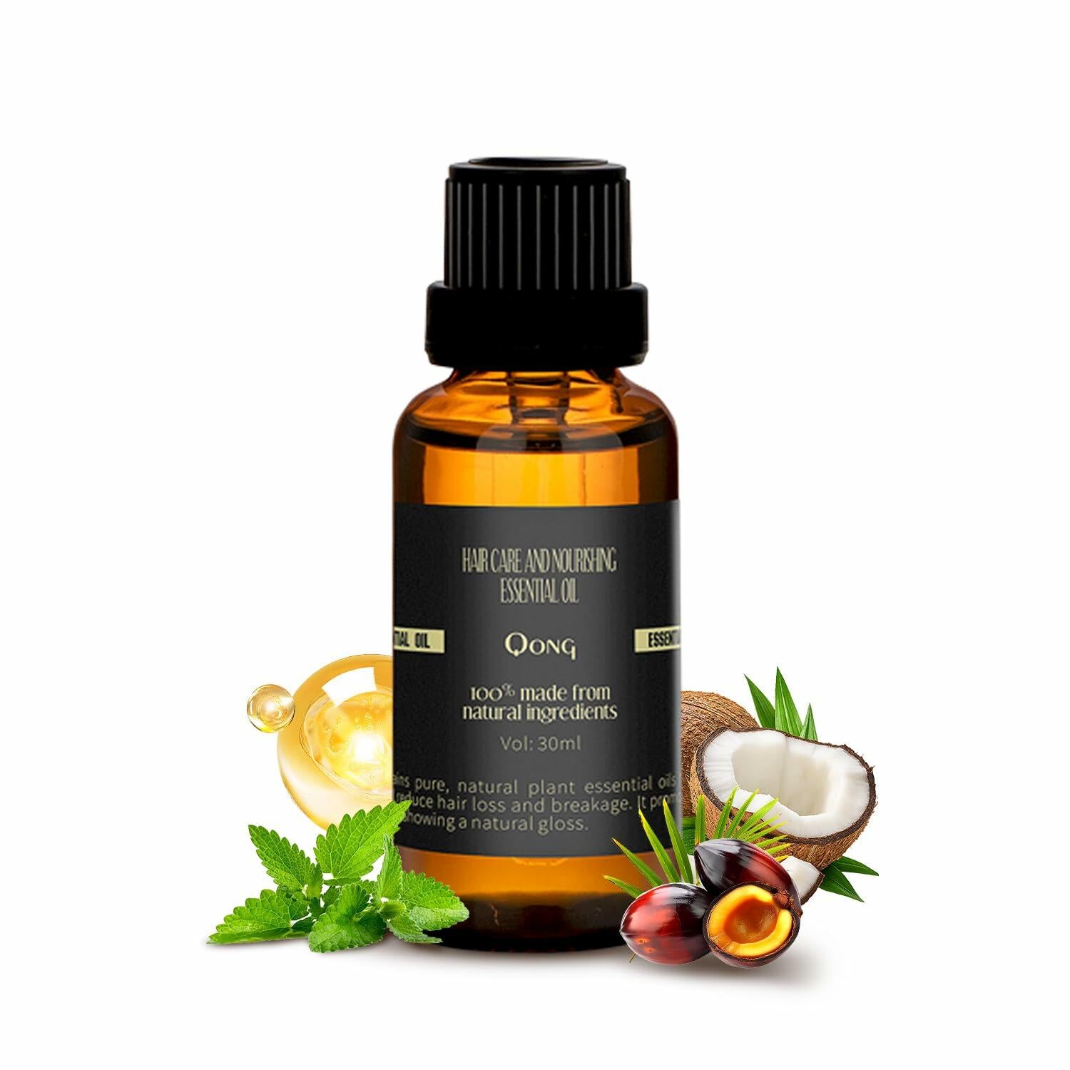 qong Peppermint Essential Oil Blend 30ml Black Mint+Rosemary Scent