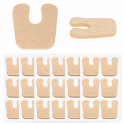 HiShutiao 24 Pcs U-Shaped Felt Callus Pads Beige Self Adhesive Foot Pain Relief