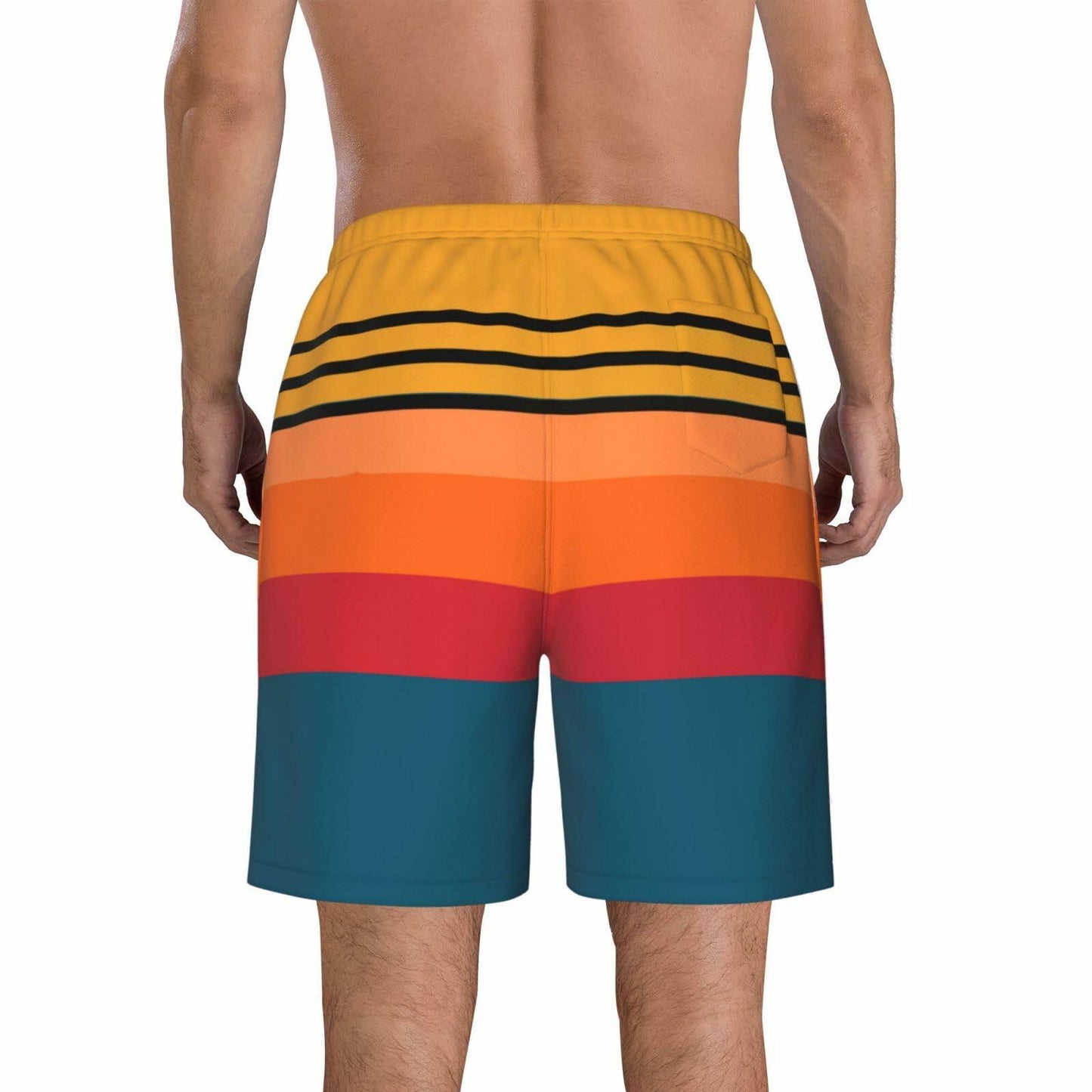 SolAzul Men's Swimming Trunks Funny Beach Board Shorts Quick Dry Large
