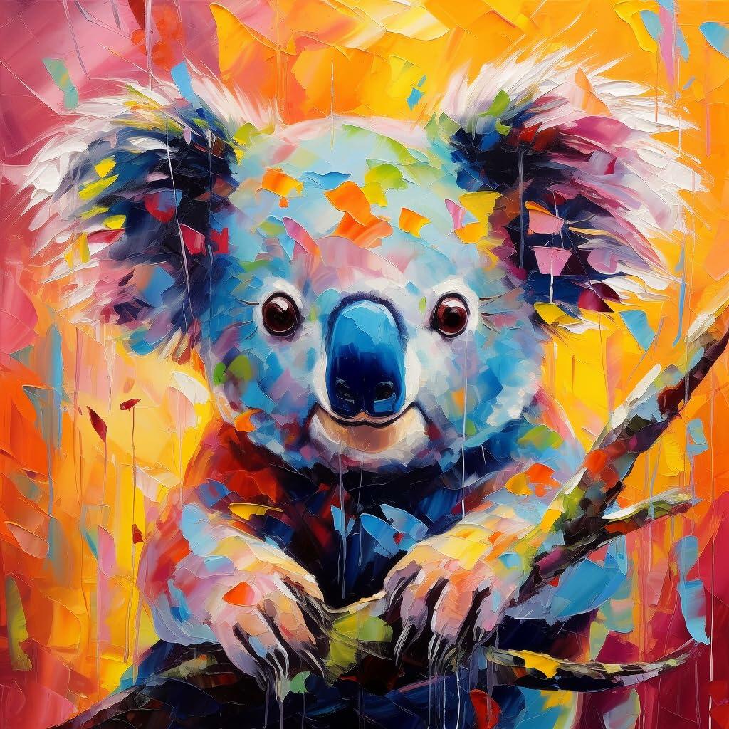 Generic 5D Diamond Art Paint Koala Full Drill Kit 14x14in Animal Modern