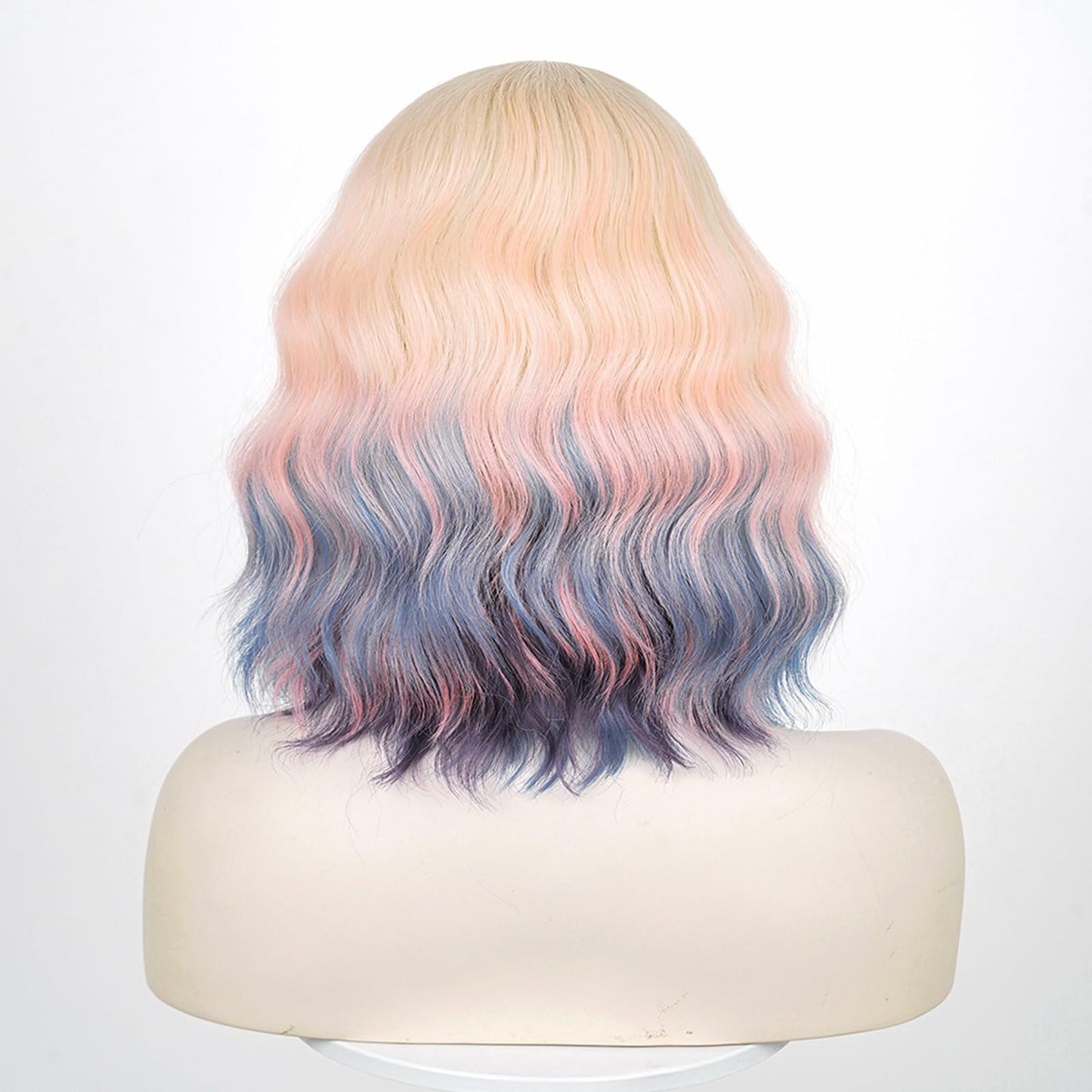 Wiggy Mermaid Black Bride Wig 17.7" Medium Long Straight Black with Bun