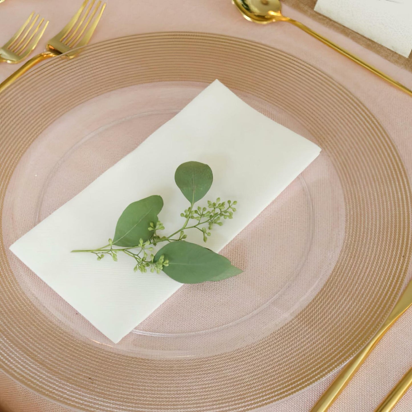 Elegant White Plastic Charger Plates 13" Pack of 4 Durable Dining Decor