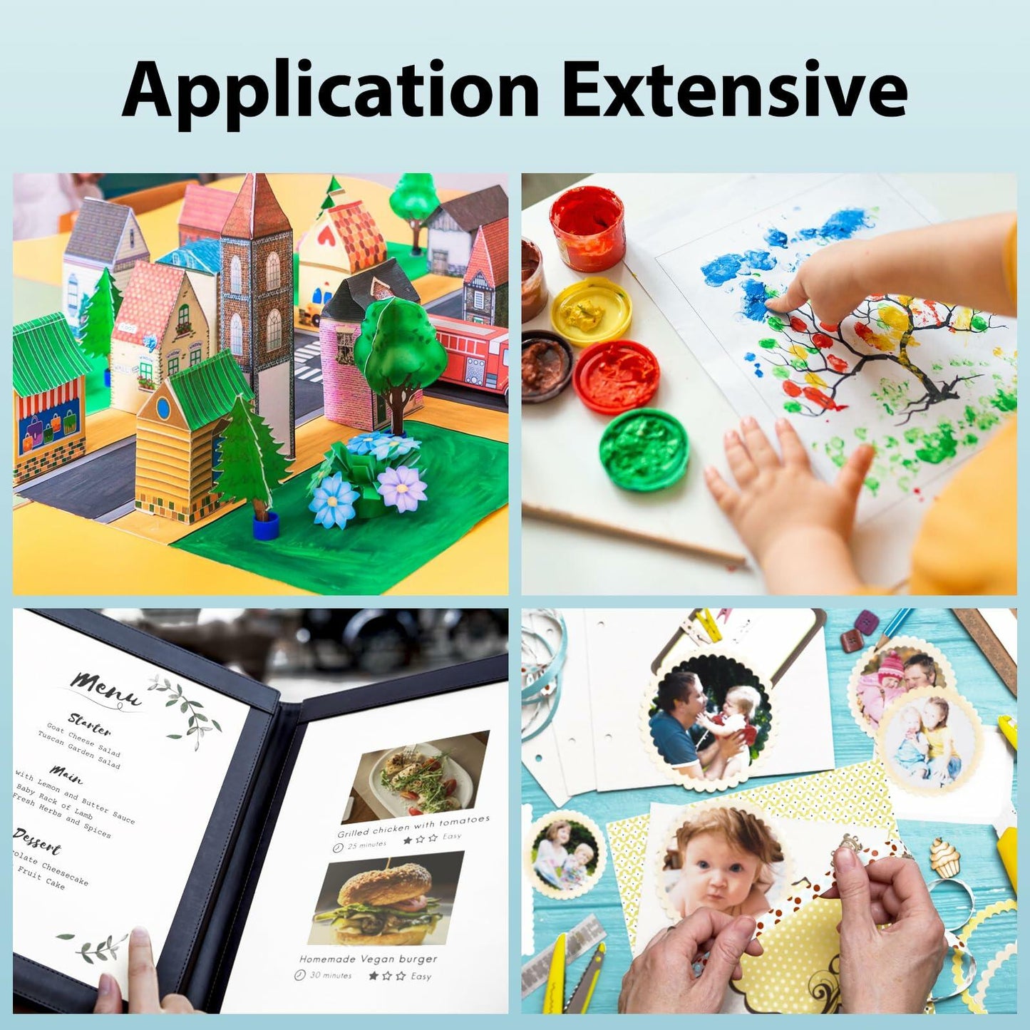 OcePor White Cardstock 8.5x11in 65lb 180gsm 100 Sheets White