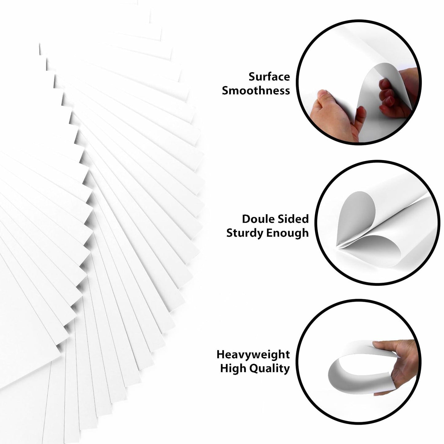 OcePor White Cardstock 8.5x11in 65lb 180gsm 100 Sheets White