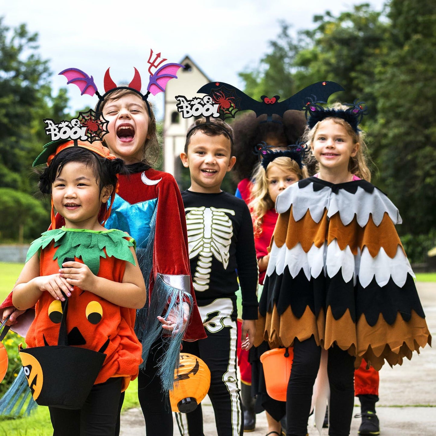 Qiexuxing Halloween Spider Headband 2-Pack Black Felt Fabric One Size