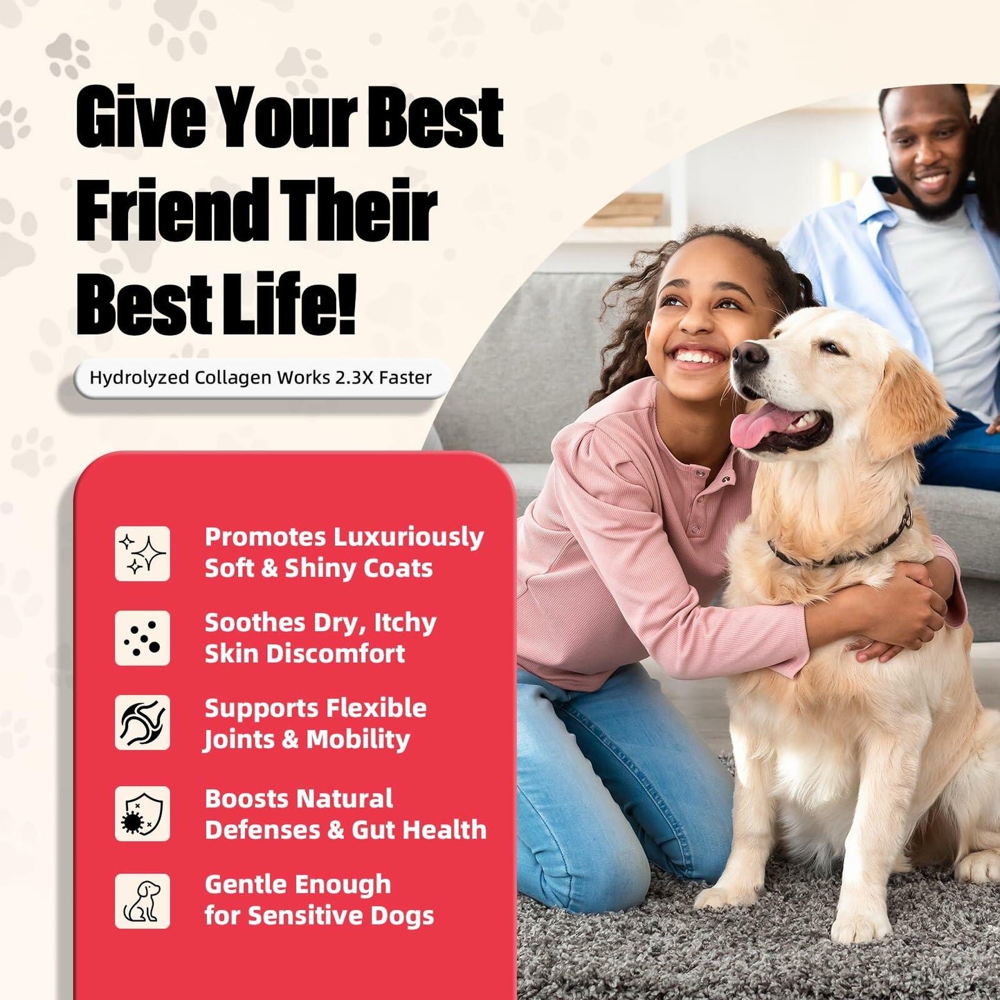 BestBy11/25 Orsacchiotto Collagen Dog Chews Beef Flavor 90 Count Itch Relief