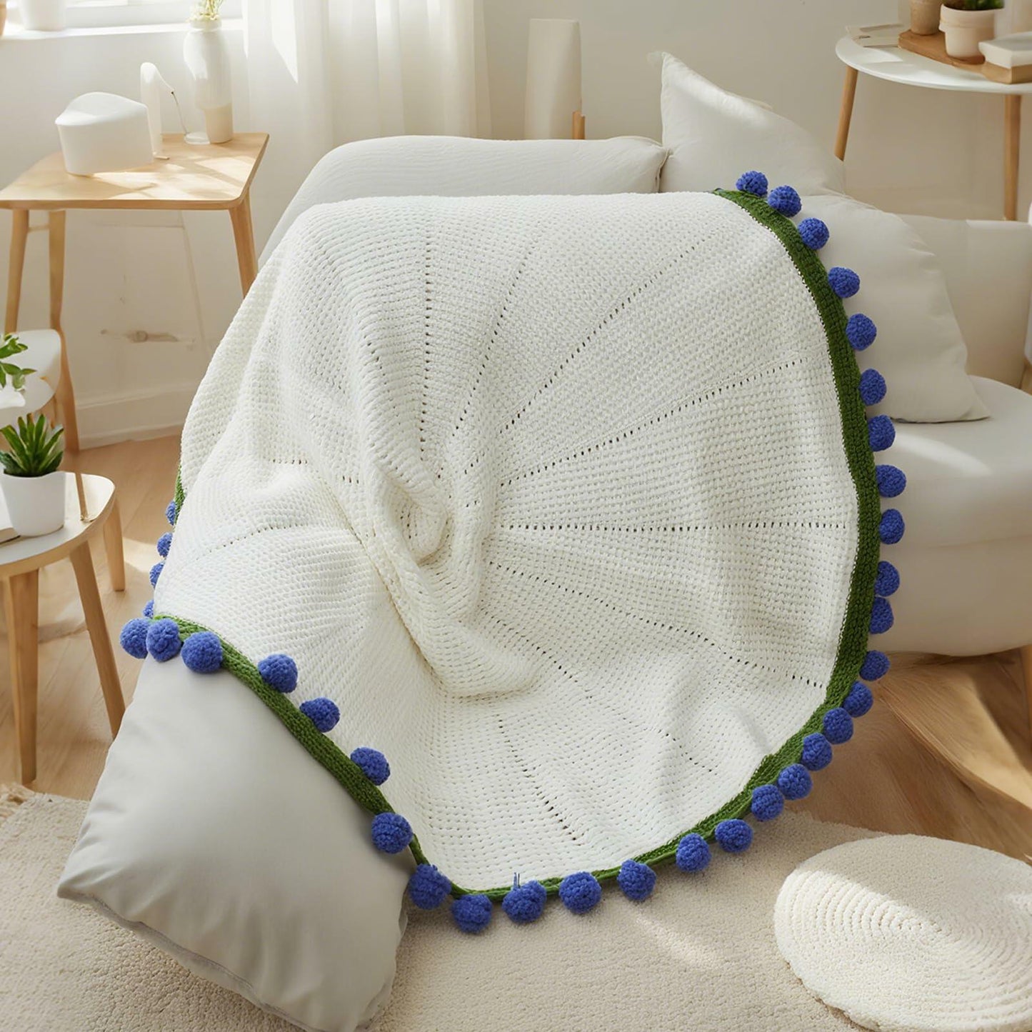 Harfirbe Lily of The Valley Bouquet Blanket Acrylic 39in Home Decor Gift