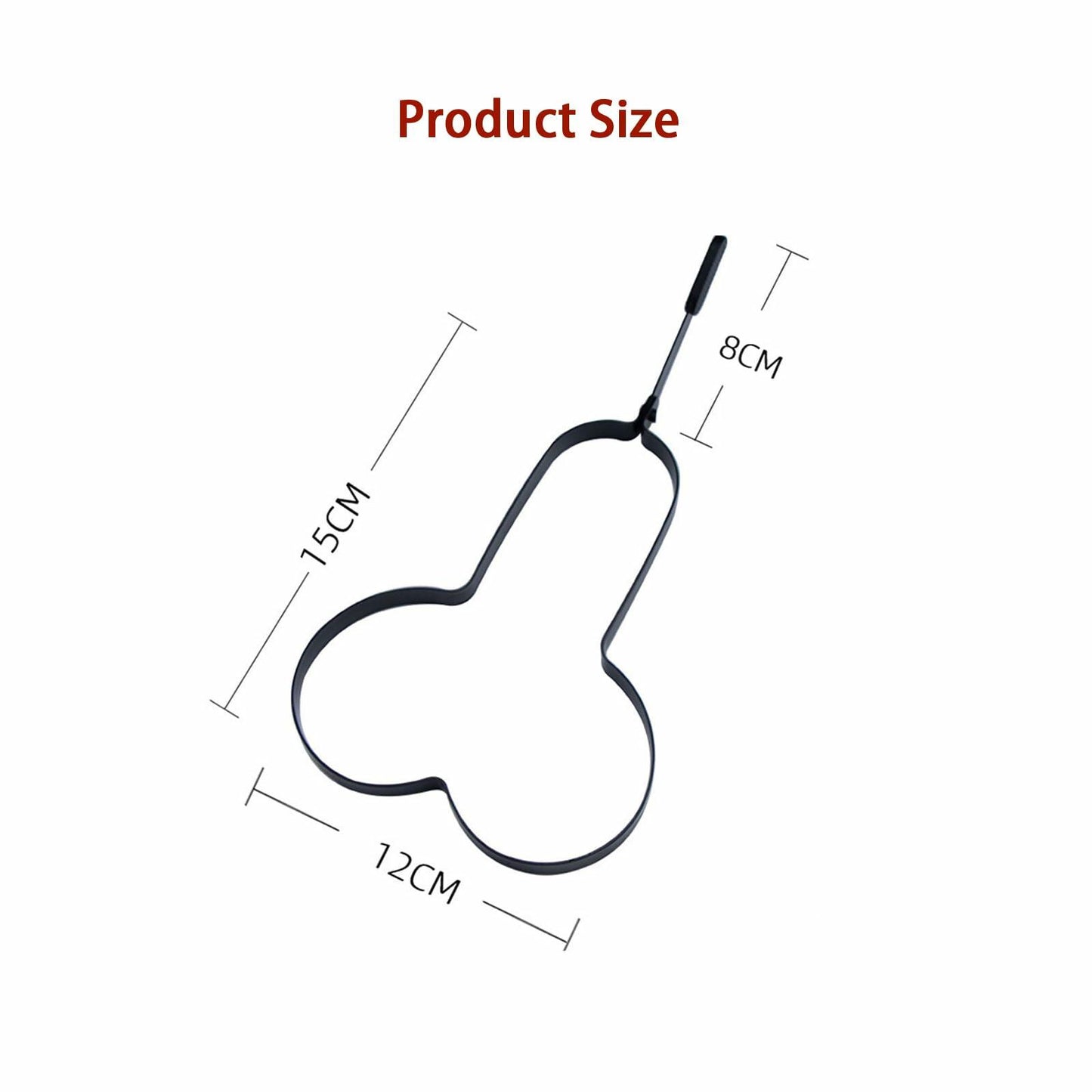 EVKILKJS Funny Egg Fryer Stainless Steel Non-Stick Mold Black Handle