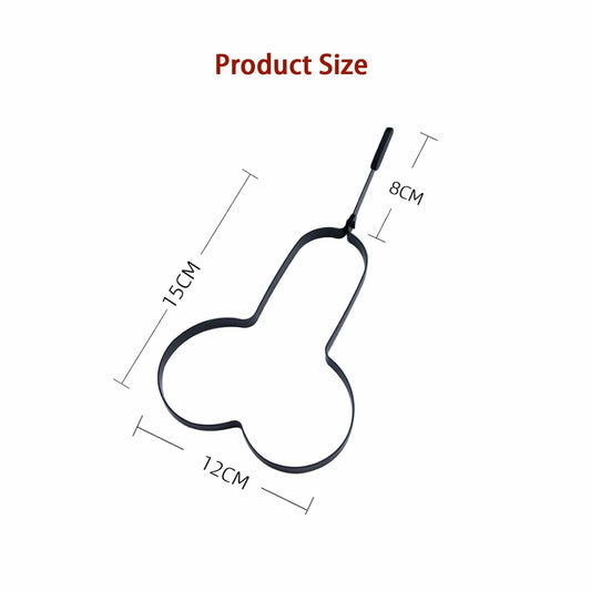 EVKILKJS Funny Egg Fryer Stainless Steel Non-Stick Mold Black Handle