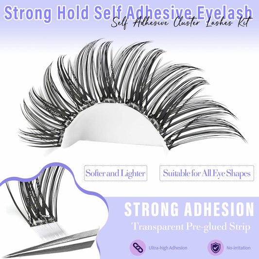 Yaiseiko Self Adhesive Lash Clusters Wispy C Curl 8-16MM 140Pcs