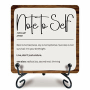 Ketsord Gossip Wood Plaque Note To Self Inspirational Quote 5x5 Minimalist