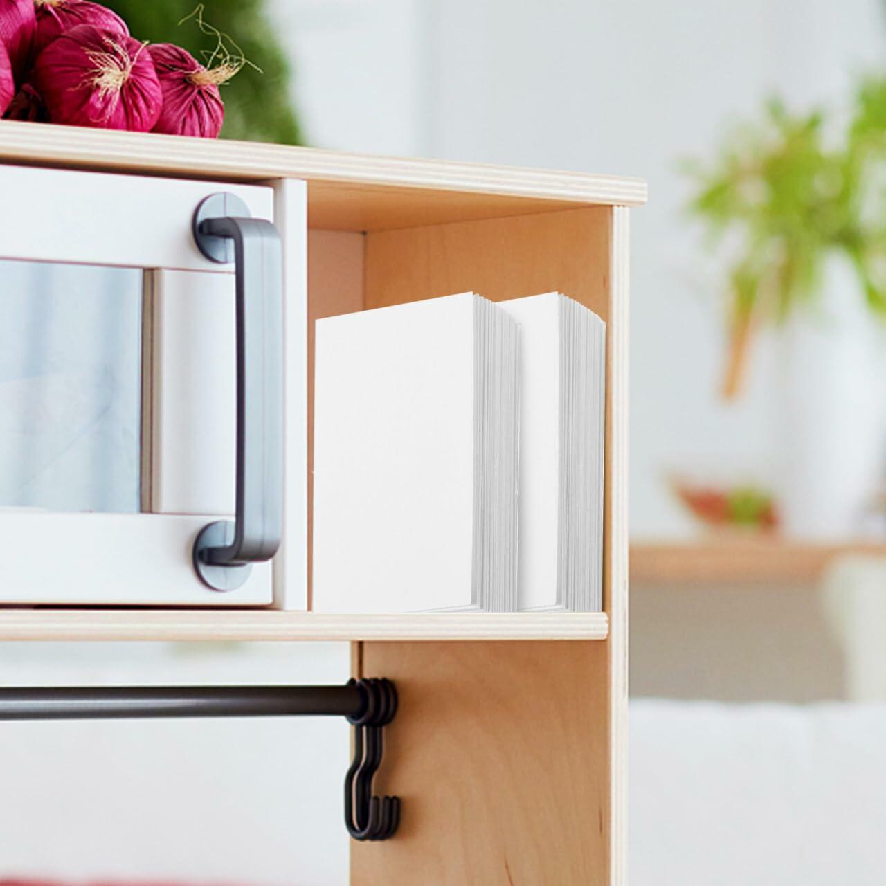 Unomor 50Pcs Miniature Blank Books Dollhouse 1:12 Scale White Paper Crafts