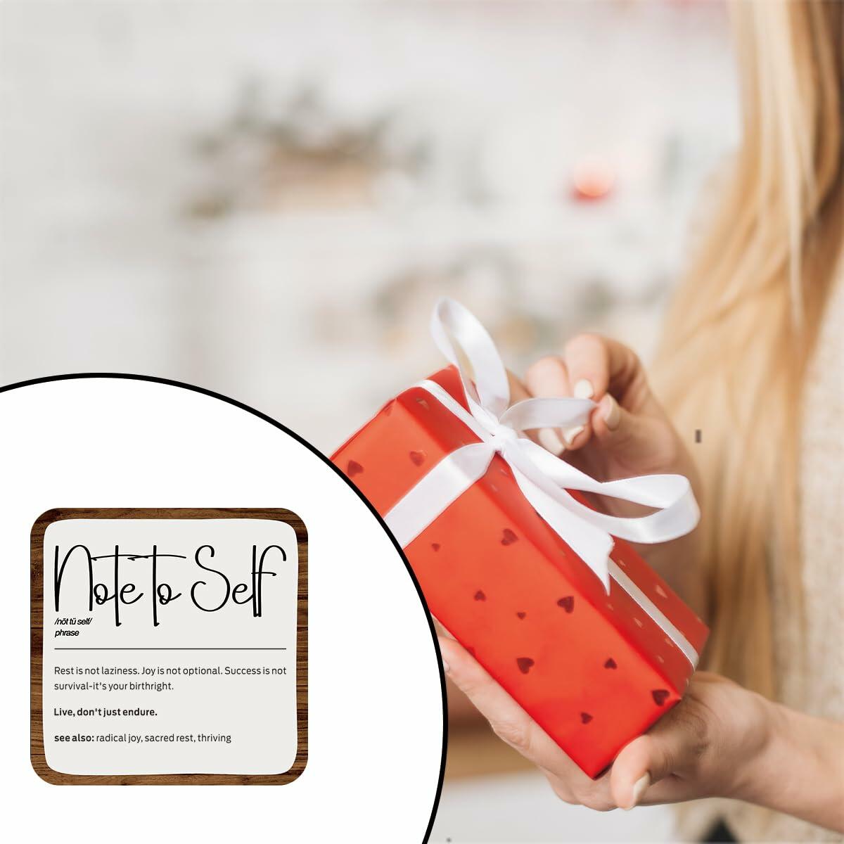 Ketsord Gossip Wood Plaque Note To Self Inspirational Quote 5x5 Minimalist