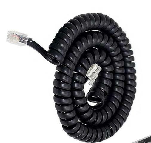 Ubramac RJ9 4P4C Telephone Handset Cord Coiled Wire 20 Pack 8ft/1.4ft