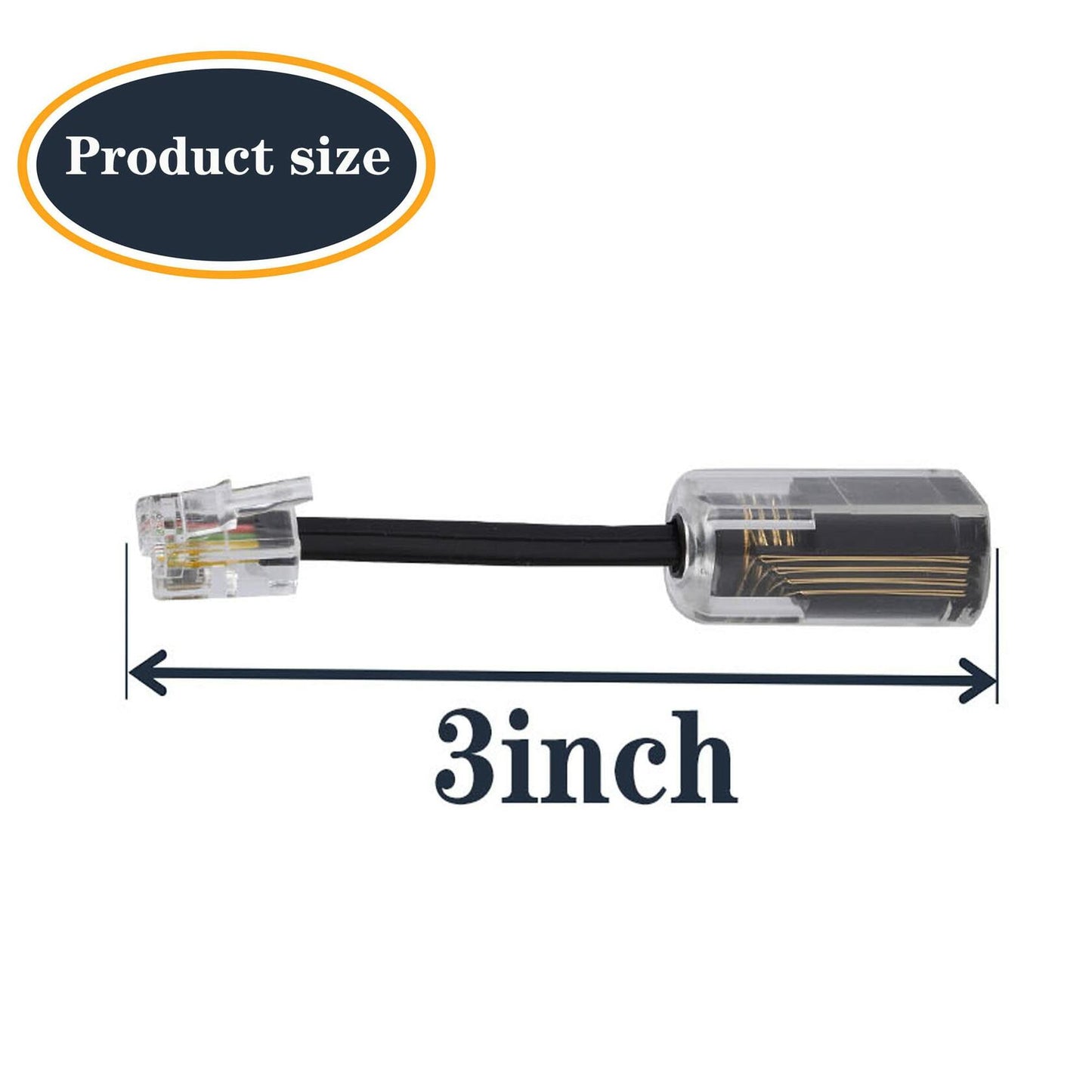 Ubramac RJ9 4P4C Telephone Handset Cord Coiled Wire 20 Pack 8ft/1.4ft