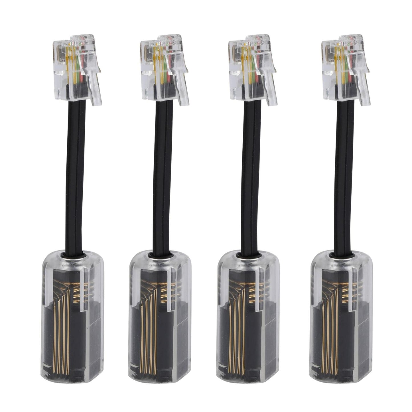 Ubramac RJ9 4P4C Telephone Handset Cord Coiled Wire 20 Pack 8ft/1.4ft