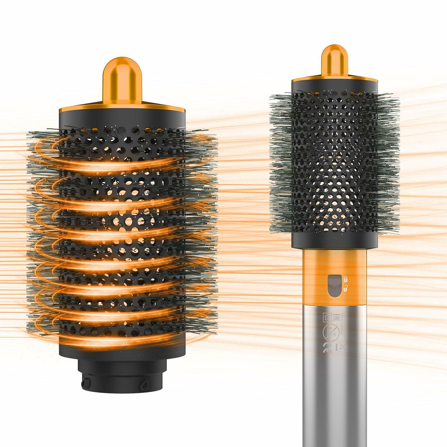 AIRUISH Large Round Volumizing Brush for Dyson Airwrap Accessories Gold