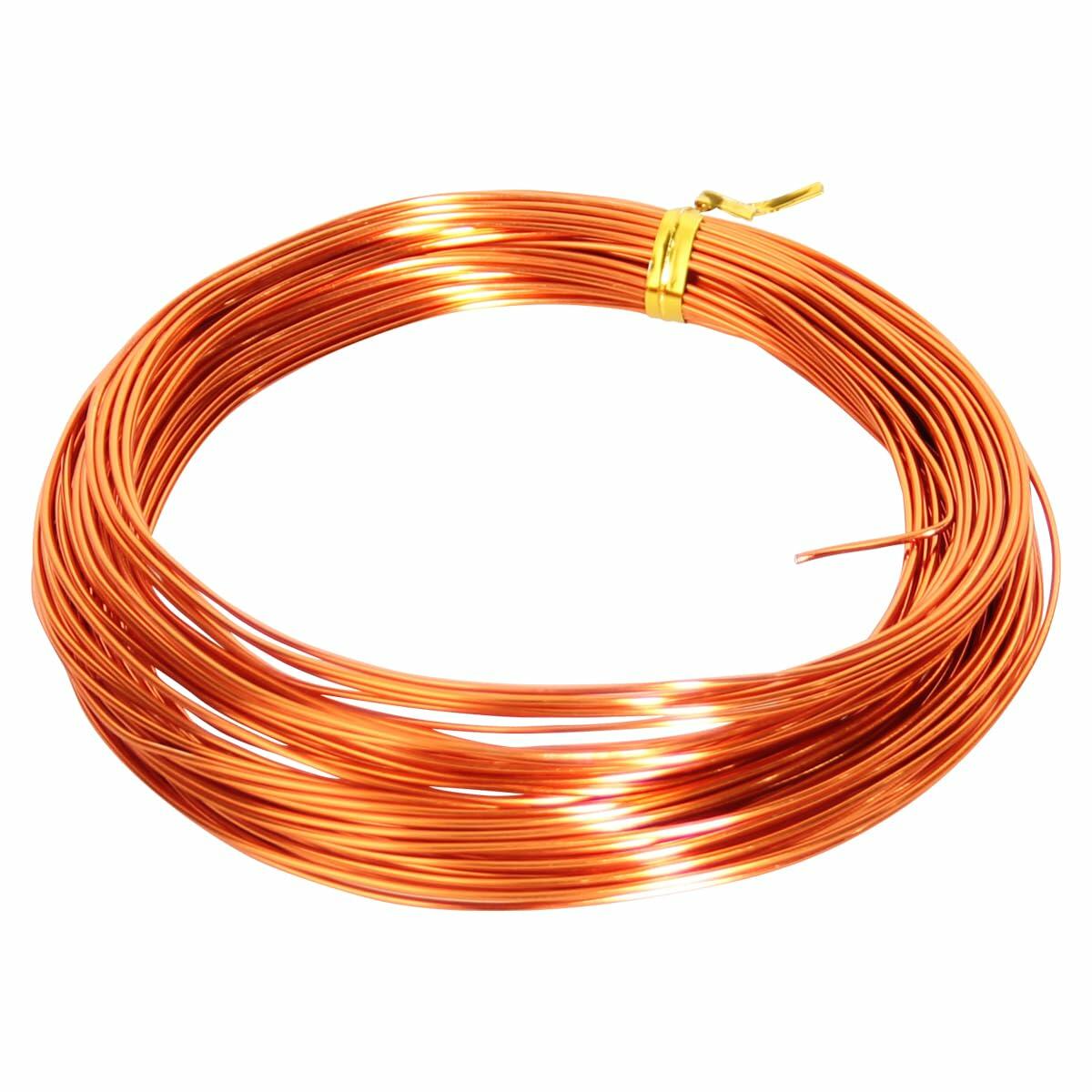 50ft Orange Aluminum Craft Wire 18 Gauge 1mm Bendable Sculpting Wire