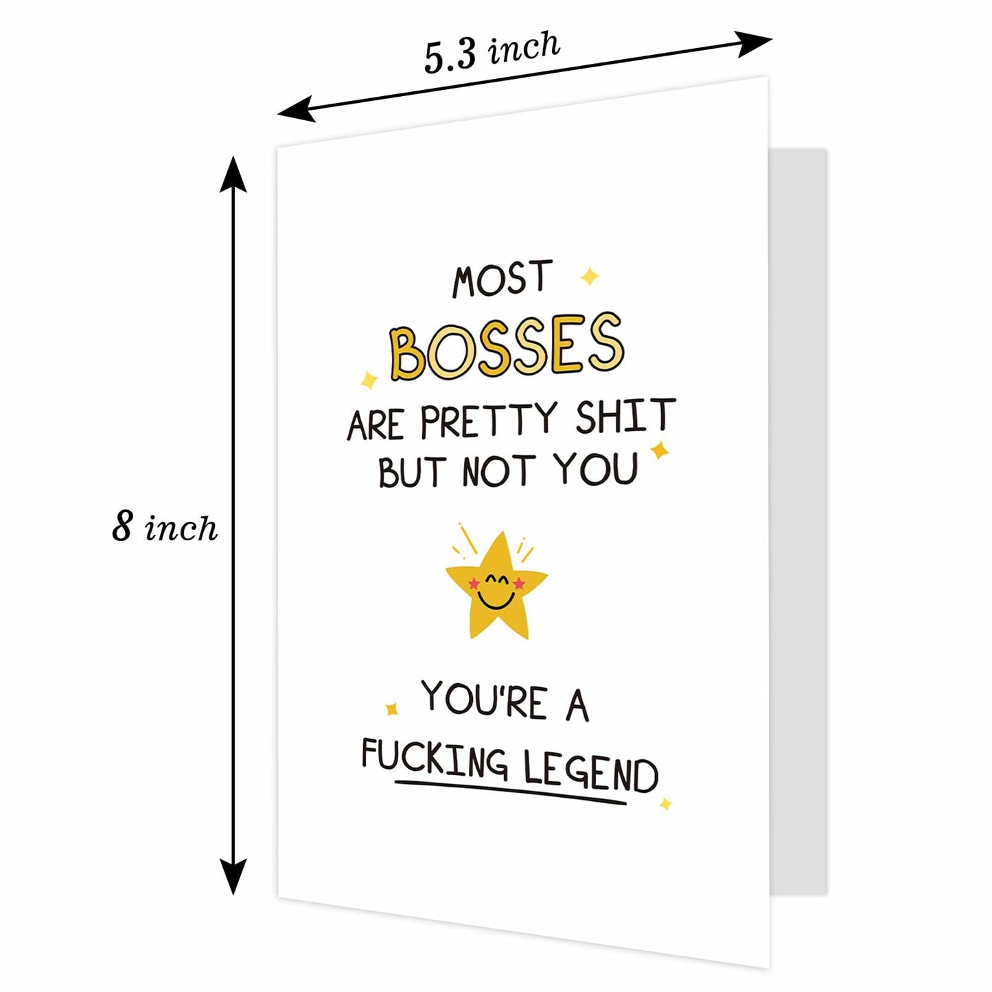 Ogeby Funny Boss Day Card for Him & Her | Humorous Appreciation Gift