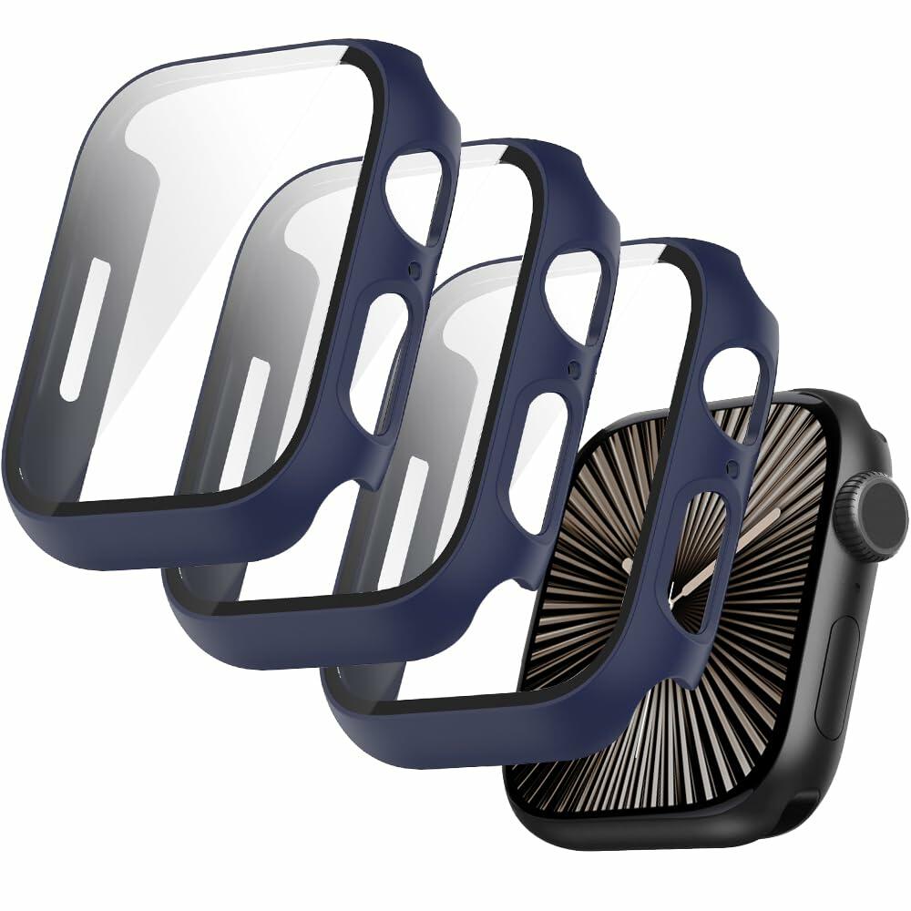 T Tersely 3 Pack Case for Apple Watch Series 11/10 46mm w HD Screen Blue