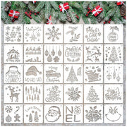 Christmas Craft Stencil Reusable Holiday Winter Painting Wood Glass